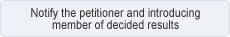 Notify the petitioner and introducing member of decided results