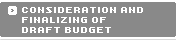 consideration and finalizing of draft budget